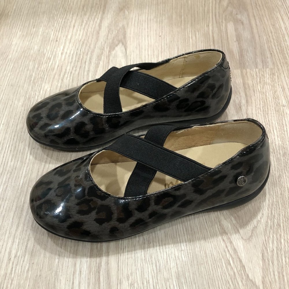 NATURINO Leopard Print Girls Ballet Flats- Size 25 (Euro)/9 (US) Toddler Girl